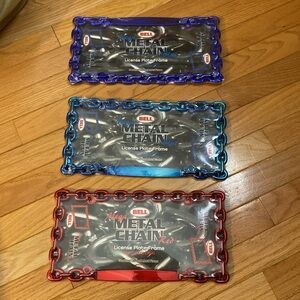 Bell License Plate Frames Red 3 NEW